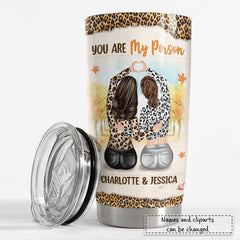 Personalized Tumbler Leopard Style For Bestie Soulmate Friendship