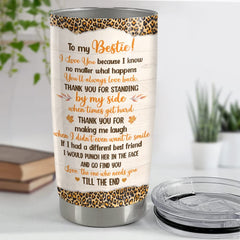 Personalized Tumbler Leopard Style For Bestie Soulmate Friendship