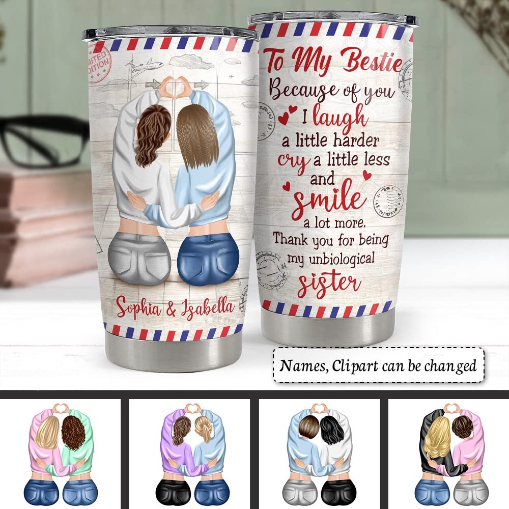 Personalized Tumbler Letter To My Bestie Custom Clothes For Bestie