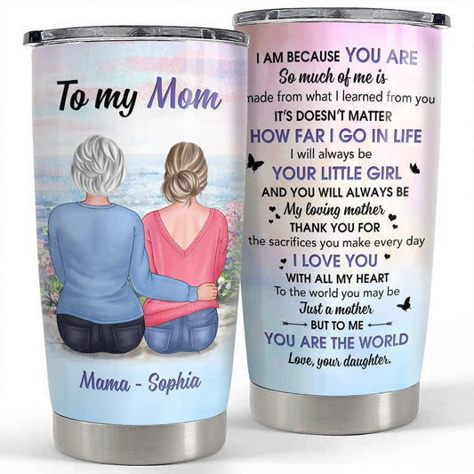 Personalized Tumbler To Mom From Daughter Gift For Mother Mama Woman