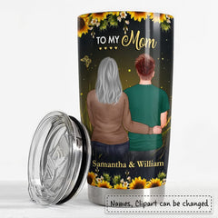 Personalized Tumbler To Mom From Son Sunflower Best Gift For Mother