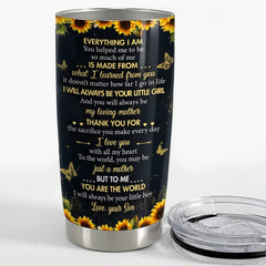 Personalized Tumbler To Mom From Son Sunflower Best Gift For Mother