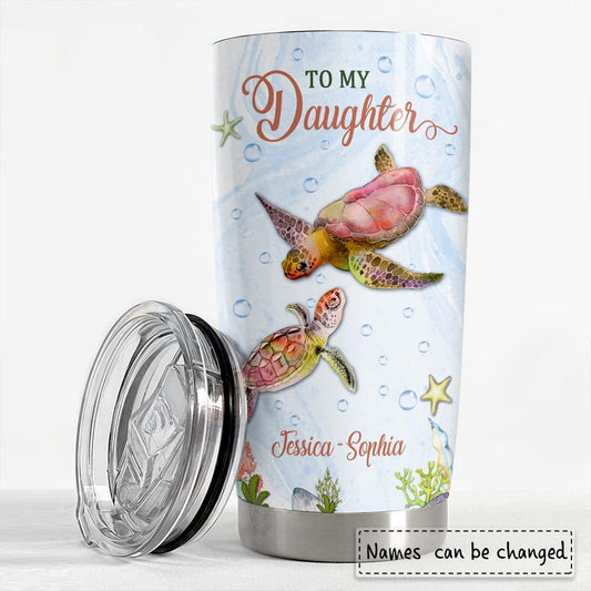 Personalized Turtle Tumbler To Daughter Son From Mom Dad Best Gift