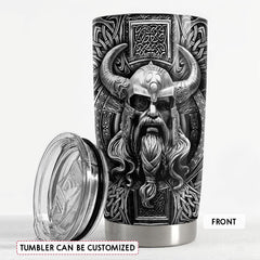 Personalized Viking Tumbler Metallic Style With Custom Name