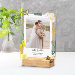 Personalized Wedding Acrylic Plaque With My Whole Heart