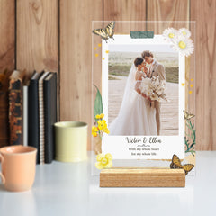 Personalized Wedding Acrylic Plaque With My Whole Heart