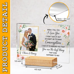 Personalized Wedding Acrylic Plaque With Photo