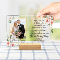 Personalized Wedding Acrylic Plaque With Photo