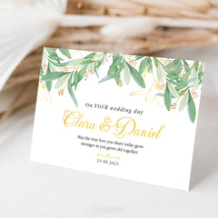 Personalized Wedding Day Congratulations Greeting Card