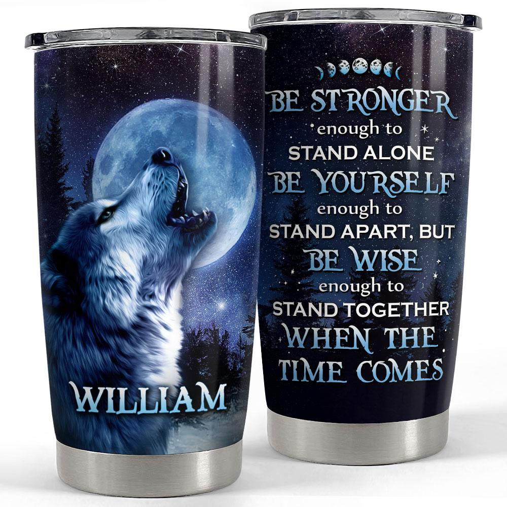Personalized Wolf Tumbler With Customize Name