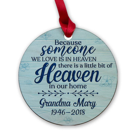 Personalized Wood Grandma Memorial Ornament