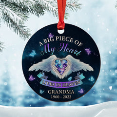 Personalized Wood Memorial Grandma Ornament