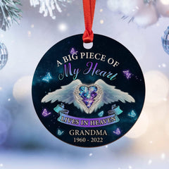 Personalized Wood Memorial Grandma Ornament