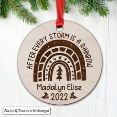 Personalized Wood Rainbow Baby Gift Ornament