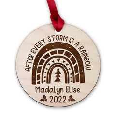 Personalized Wood Rainbow Baby Gift Ornament