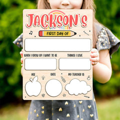 Personalized Wooden School Sign First Day Of Second Grade