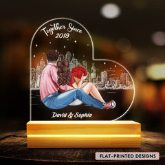 Romantic Couple Together Since Personalized Led Night Light