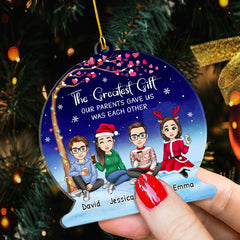 Siblings The Greatest Gift Parents Gave Us Personalized Ornament
