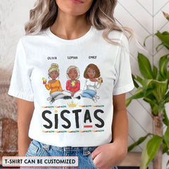 Sistas BFF Black Women Personalized T-shirt