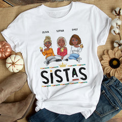 Sistas BFF Black Women Personalized T-shirt