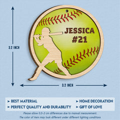 Softball Girl Christmas Personalized Ornament