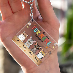 This Fur Mama Belongs To Cat Lover Personalized Keychain