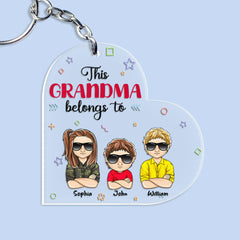 This Grandma Belongs To Personalized Keychain Gift For Your Loved One
