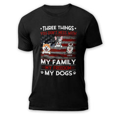Three Things I Don't Mess With Personalized Shirt For Dog Dad