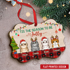 Tis The Season To be Purry Personalized Ornament For Cat Lover