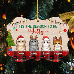 Tis The Season To be Purry Personalized Ornament For Cat Lover