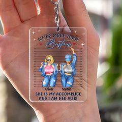 We Are More Than Besties Personalized Transperant Keychain