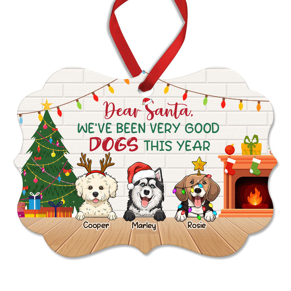 We Have Been Very Good Dogs This Year Personalized Ornament