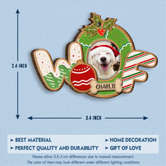 Woof Cookie For Christmas Custom Photo of Dog Personalized Ornament