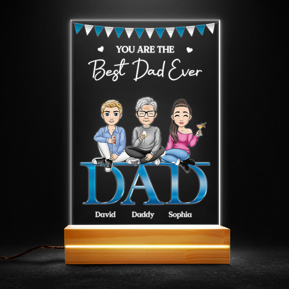 You Are The Best Dad Ever Personalized Led Night Light