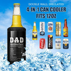 Dad Nutrition Facts Can Cooler Dad Gifts On Father's Day Birthday