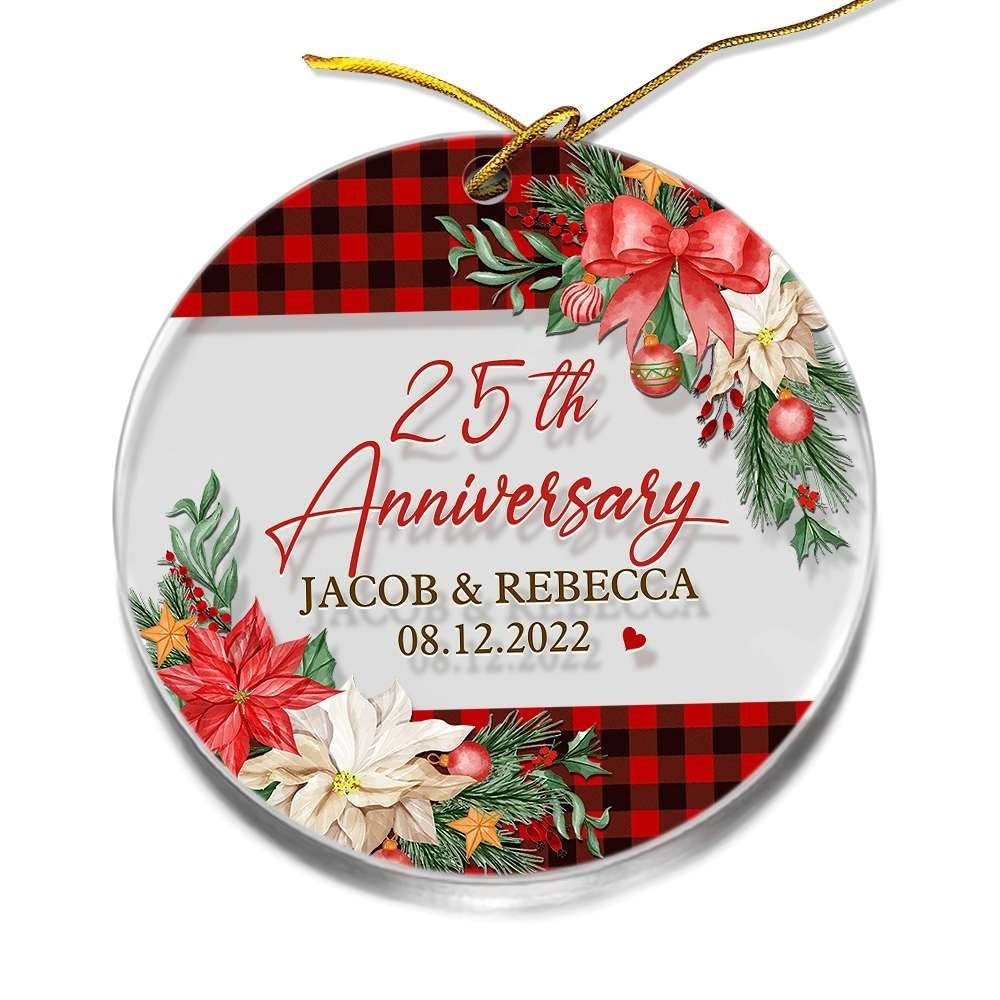 Personalized Acrylic Anniversary Married Ornament