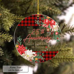 Personalized Acrylic Anniversary Married Ornament