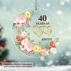 Personalized Acrylic Anniversary Ornament Married Couple