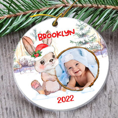 Personalized Acrylic Baby Ornament Xmas Animals