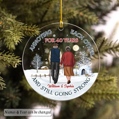 Personalized Acrylic Couple Ornament Annoying Each Other