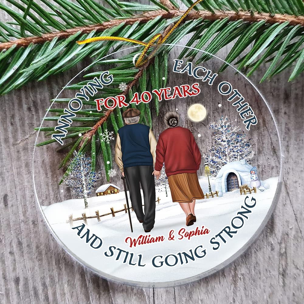 Personalized Acrylic Couple Ornament Annoying Each Other – Personalized ...