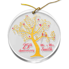 Personalized Acrylic Couple Ornament Love Birds Jewelry Style