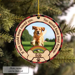 Personalized Acrylic Custom Dog Photo Memorial Ornament