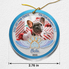 Personalized Acrylic Dog Paw Memorial Ornament Jewelry Style
