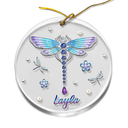 Personalized Acrylic Dragonfly Ornament Jewelry Style Drawing