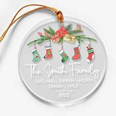 Personalized Acrylic Family Ornament Hanging Stocks