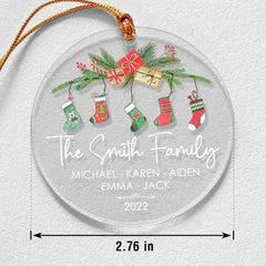 Personalized Acrylic Family Ornament Hanging Stocks