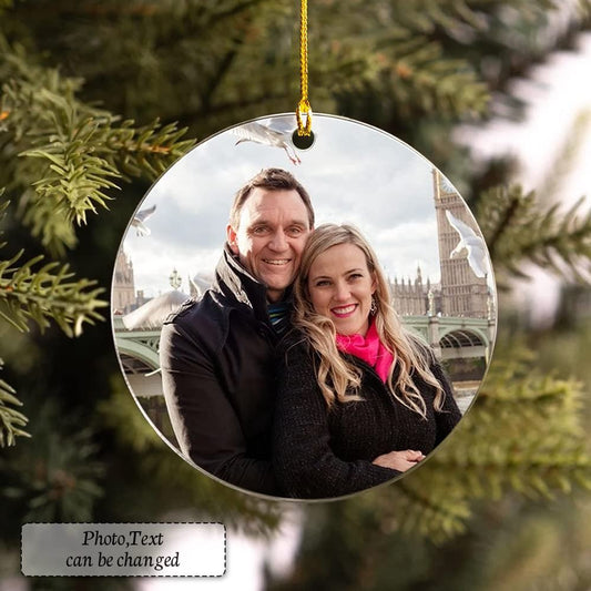Personalized Acrylic First Christmas Married Ornament