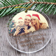 Personalized Acrylic First Christmas of Family Ornament