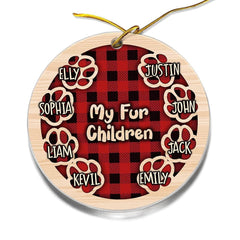 Personalized Acrylic Fur Children Cats Ornament Cat Paw